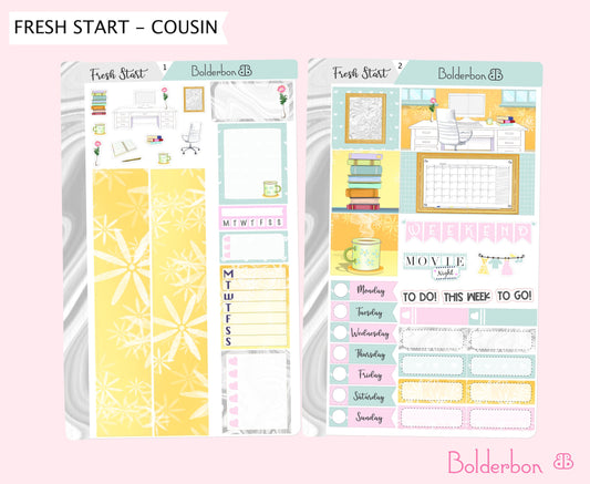 FRESH START || Hobonichi Cousin Planner Sticker Kit