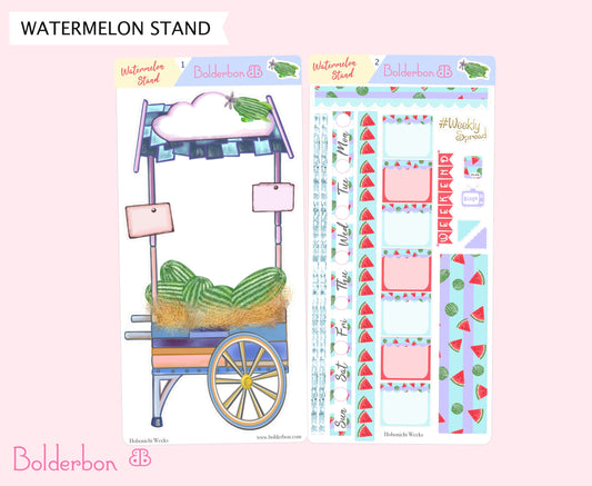 WATERMELON STAND || Hobonichi Weeks Planner Sticker Kit