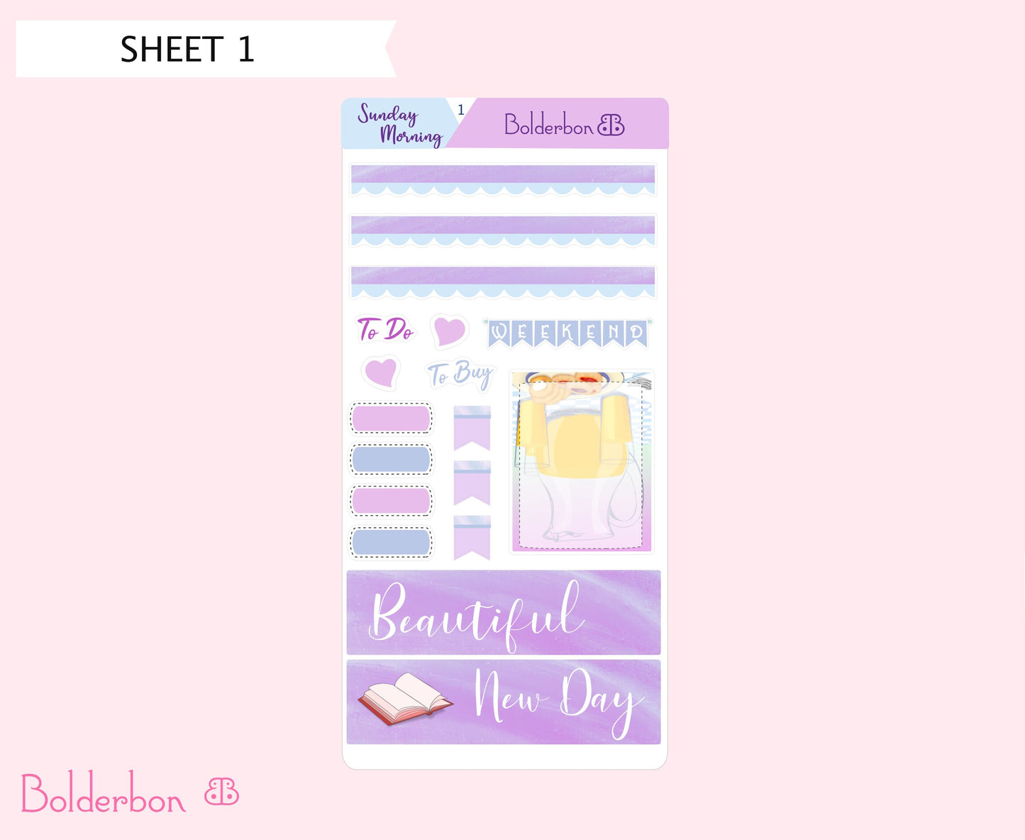 SUNDAY MORNING || Hobonichi Weeks Planner Sticker Kit