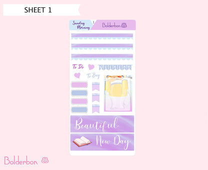 SUNDAY MORNING || Hobonichi Weeks Planner Sticker Kit