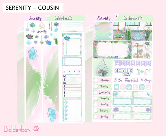 SERENITY || Hobonichi Cousin Planner Sticker Kit