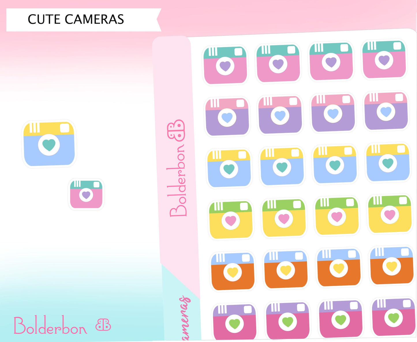 CUTE CAMERAS || Icon Planner Stickers