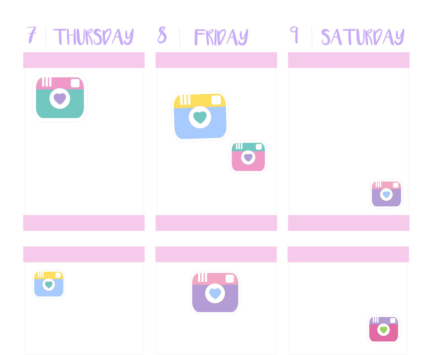 CUTE CAMERAS || Icon Planner Stickers