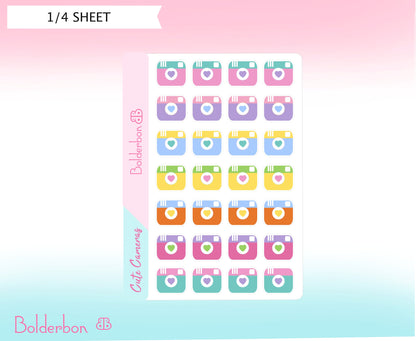 CUTE CAMERAS || Icon Planner Stickers