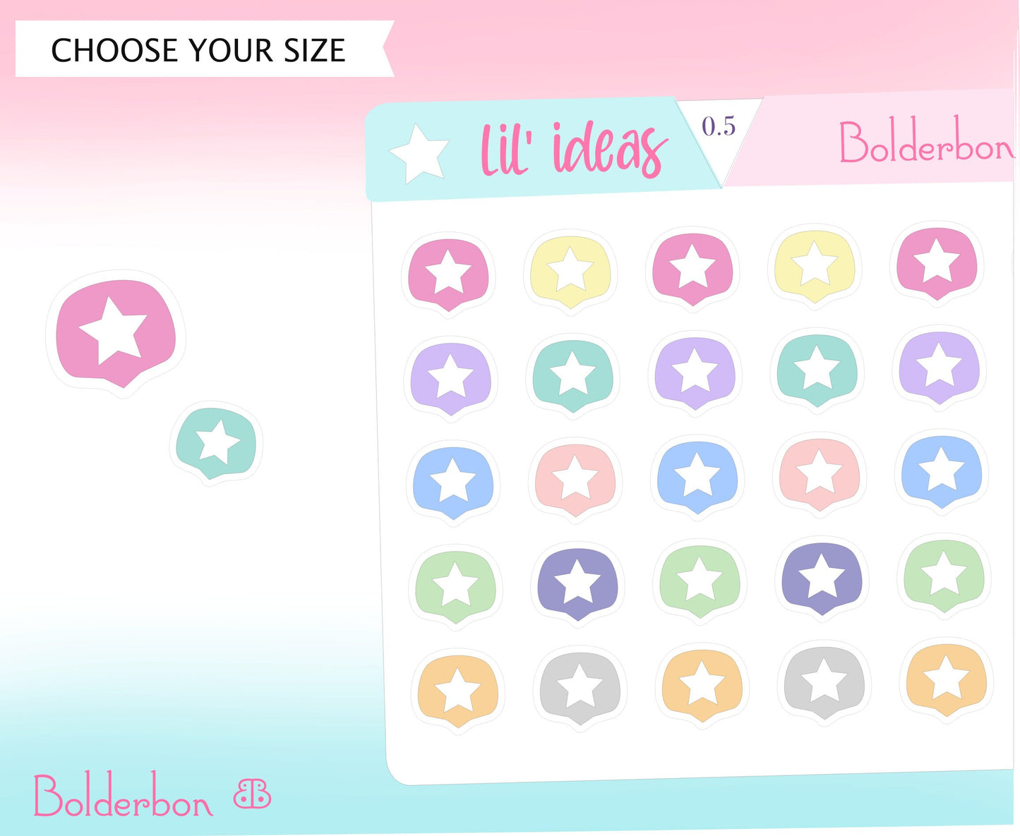 STAR ICONS || Functional Planner Stickers