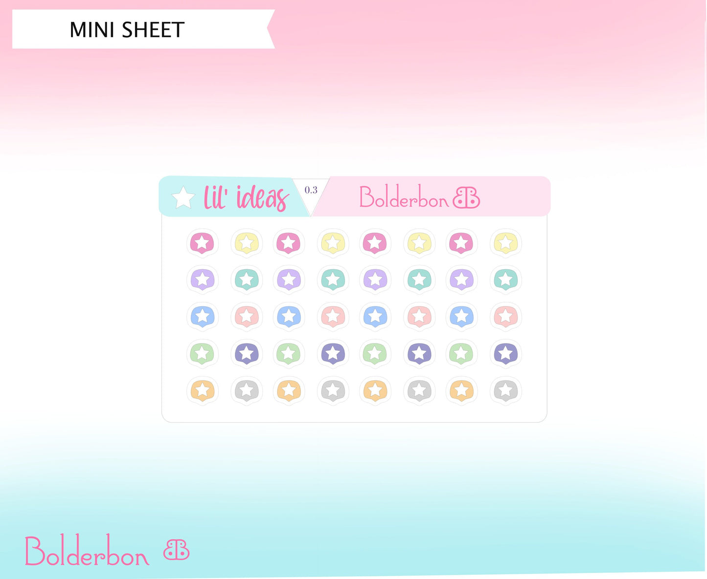 STAR ICONS || Functional Planner Stickers