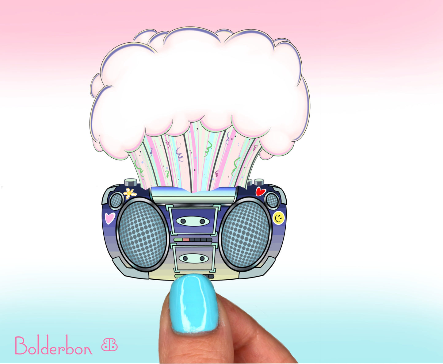 BOOMBOX || Cute Retro Vinyl Sticker