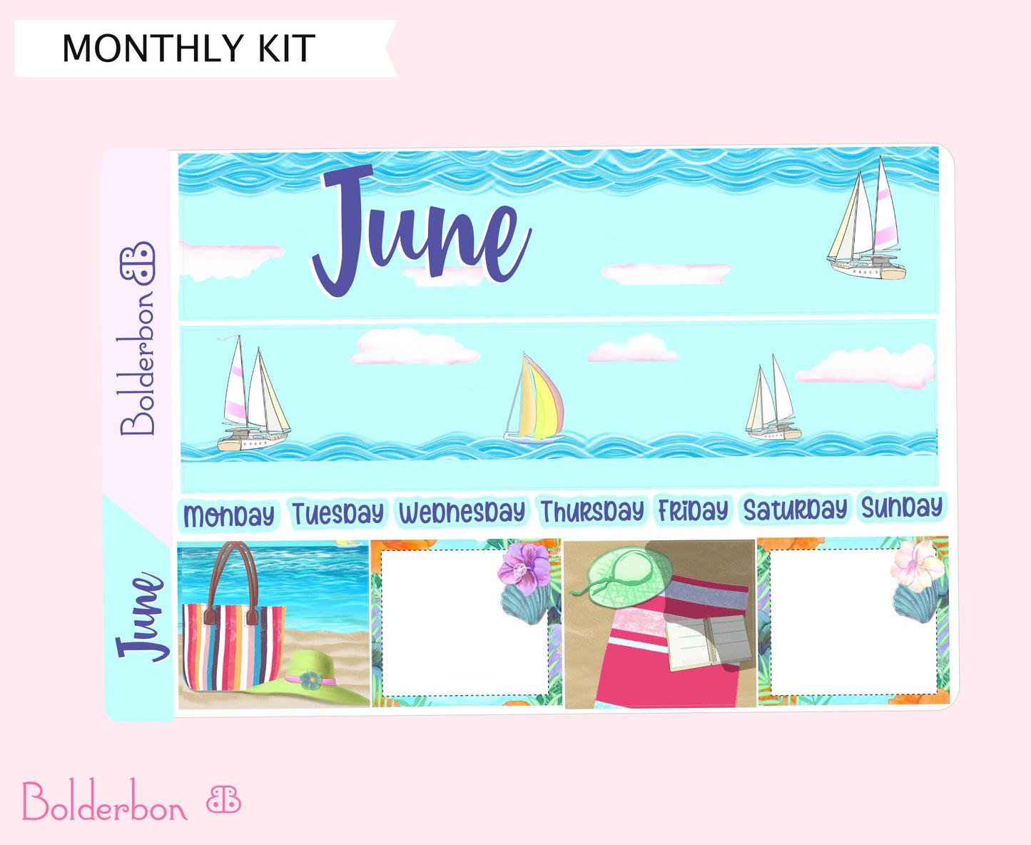 JUNE 7x9 Monthly Sticker Kit