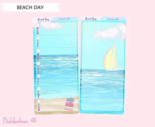 BEACH DAY || Hobonichi Weeks Planner Sticker Kit