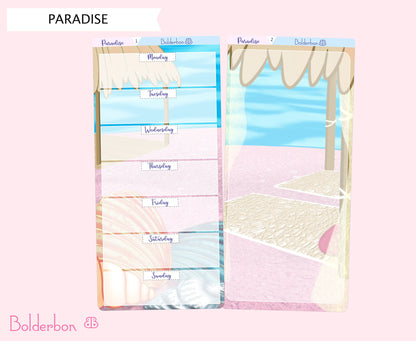 PARADISE || Hobonichi Weeks Planner Sticker Kit