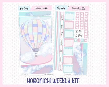 BIG SKY || Hobonichi Weeks Planner Sticker Kit