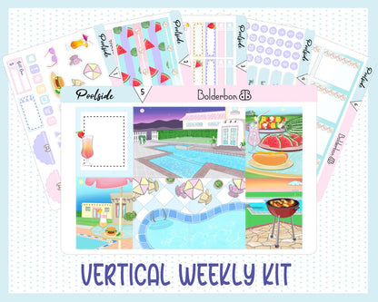 POOLSIDE || 7x9 Vertical Planner Sticker Kit