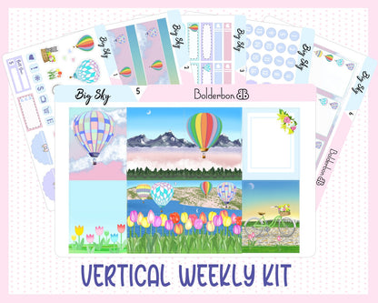 BIG SKY || 7x9 Vertical Planner Sticker Kit