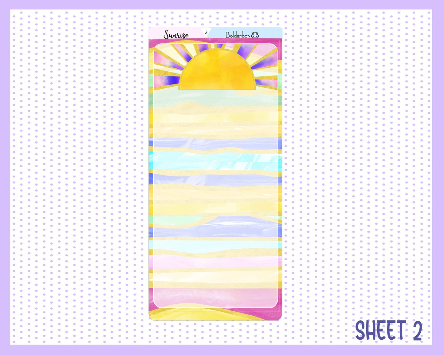 SUNRISE || Hobonichi Weeks Planner Sticker Kit