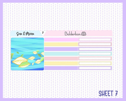 SUN & MOON || A5 Daily Duo Planner Sticker Kit