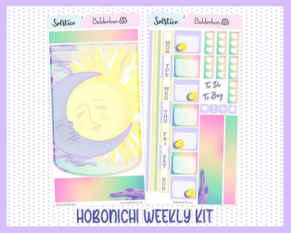 SOLSTICE || Hobonichi Weeks Planner Sticker Kit