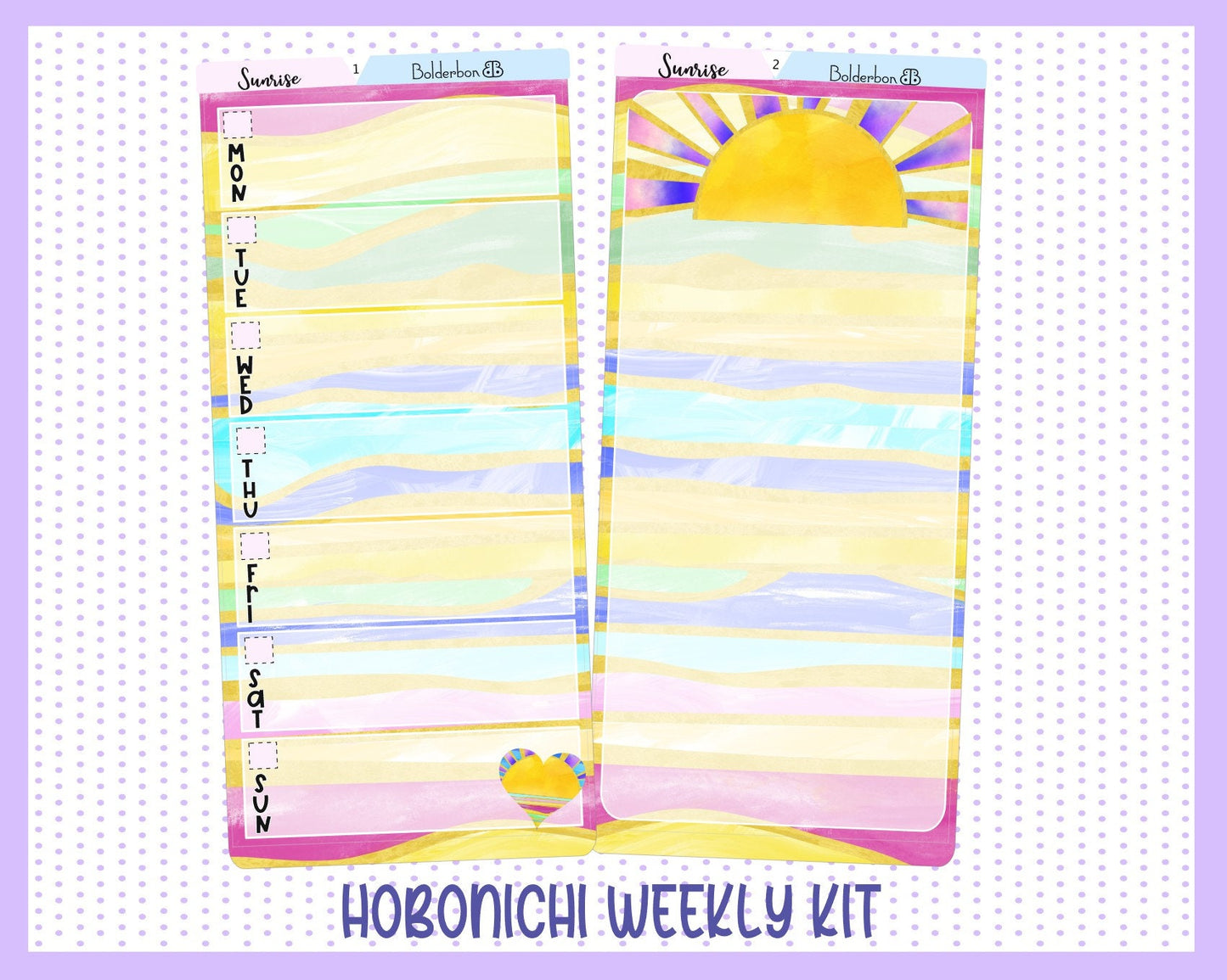 SUNRISE || Hobonichi Weeks Planner Sticker Kit