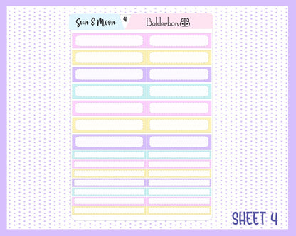 SUN & MOON || A5 Daily Duo Planner Sticker Kit