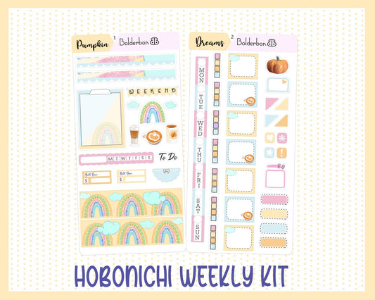 PUMPKIN DREAMS Hobonichi Weeks || Weekly Planner Sticker Kit