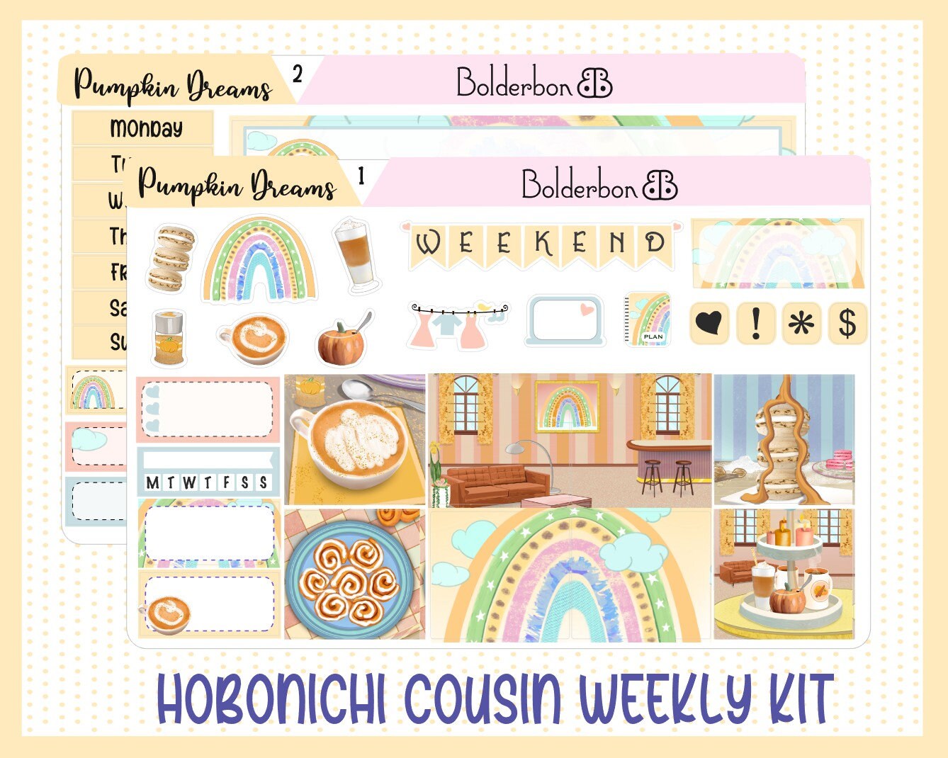 PUMPKIN DREAMS || Hobonichi Cousin Planner Sticker Kit