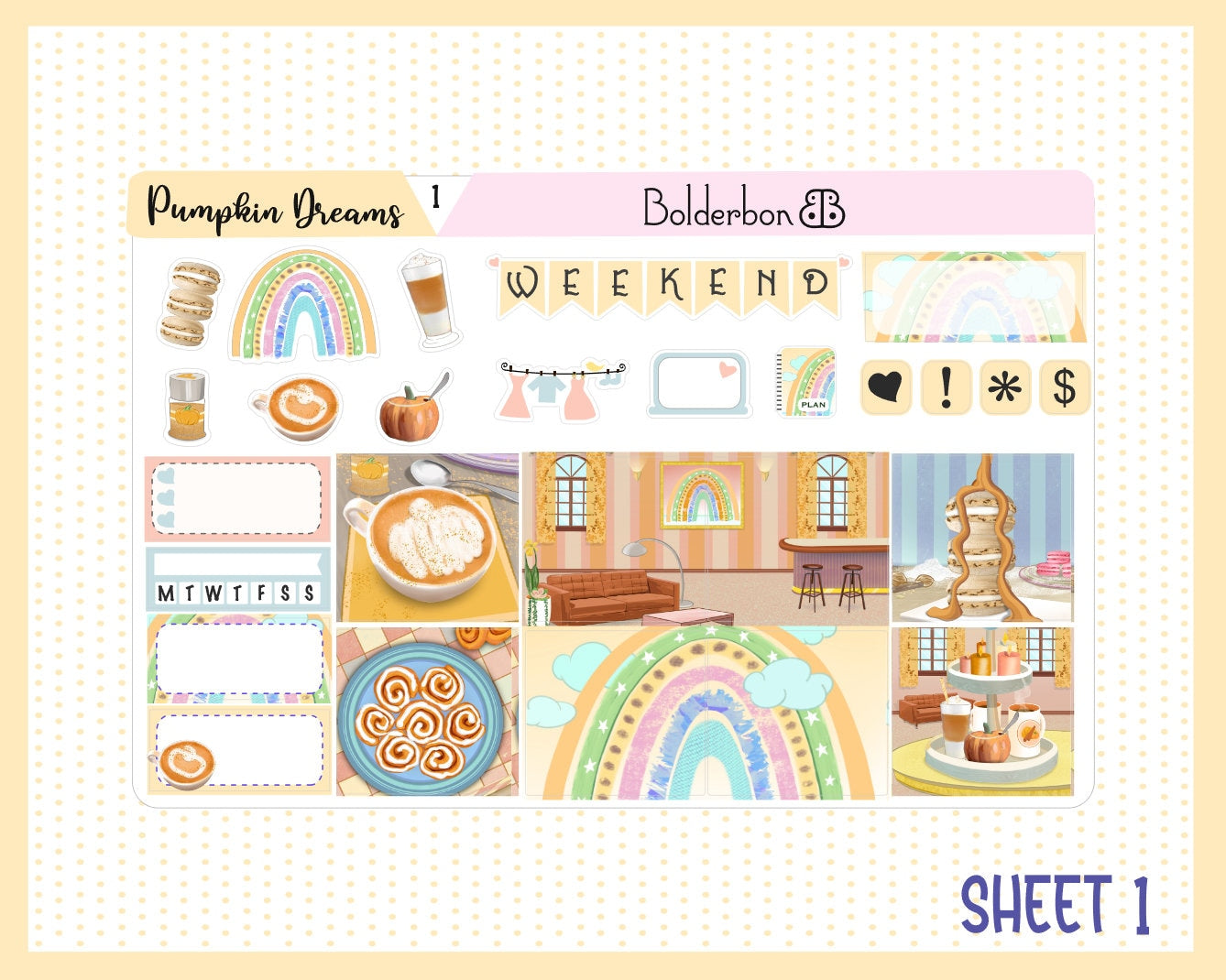 PUMPKIN DREAMS || Hobonichi Cousin Planner Sticker Kit