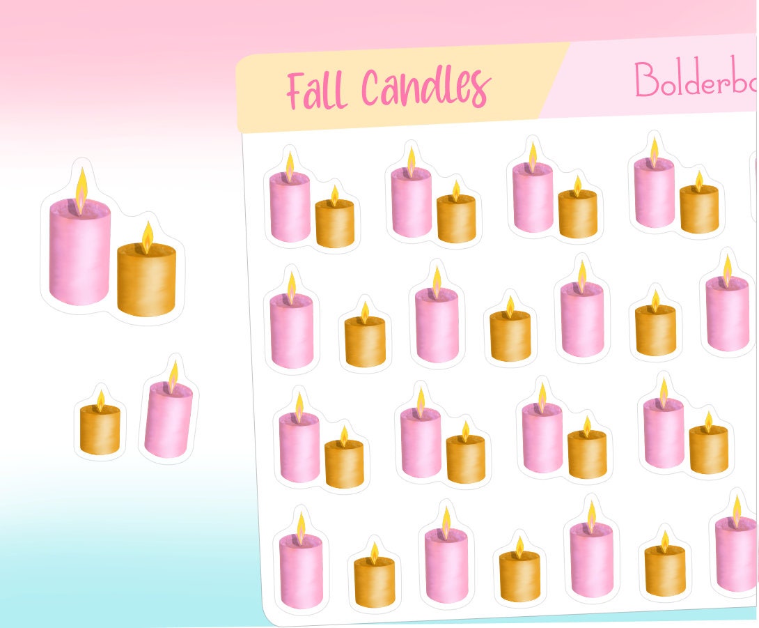 FALL CANDLE || Icon Planner Stickers