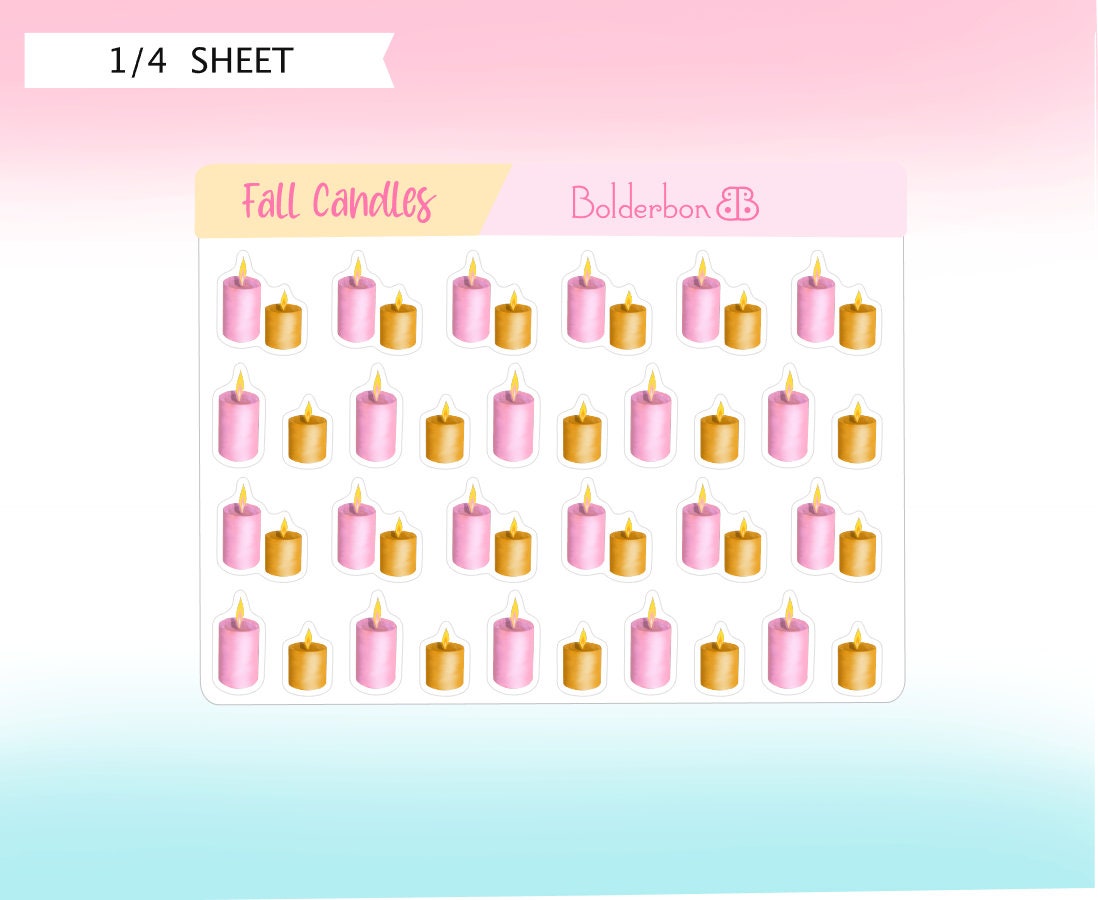 FALL CANDLE || Icon Planner Stickers