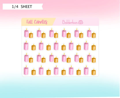 FALL CANDLE || Icon Planner Stickers