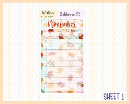 NOVEMBER 7x9 Notes Kit