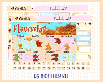 NOVEMBER A5 MONTHLY KIT