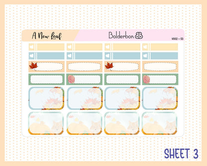 A NEW LEAF || 7x9 Vertical Planner Sticker Kit