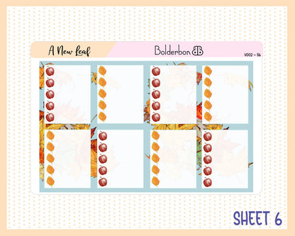 A NEW LEAF || 7x9 Vertical Planner Sticker Kit