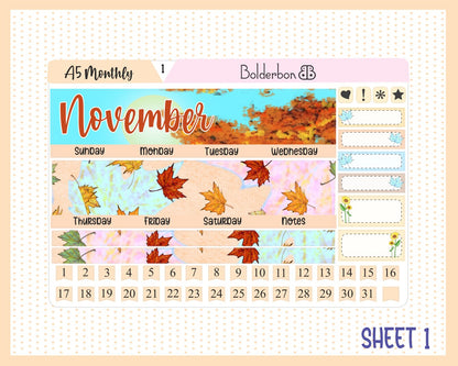 NOVEMBER A5 MONTHLY KIT