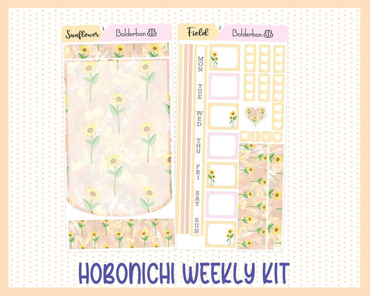 SUNFLOWER FIELD || Hobonichi Weeks Planner Sticker Kit