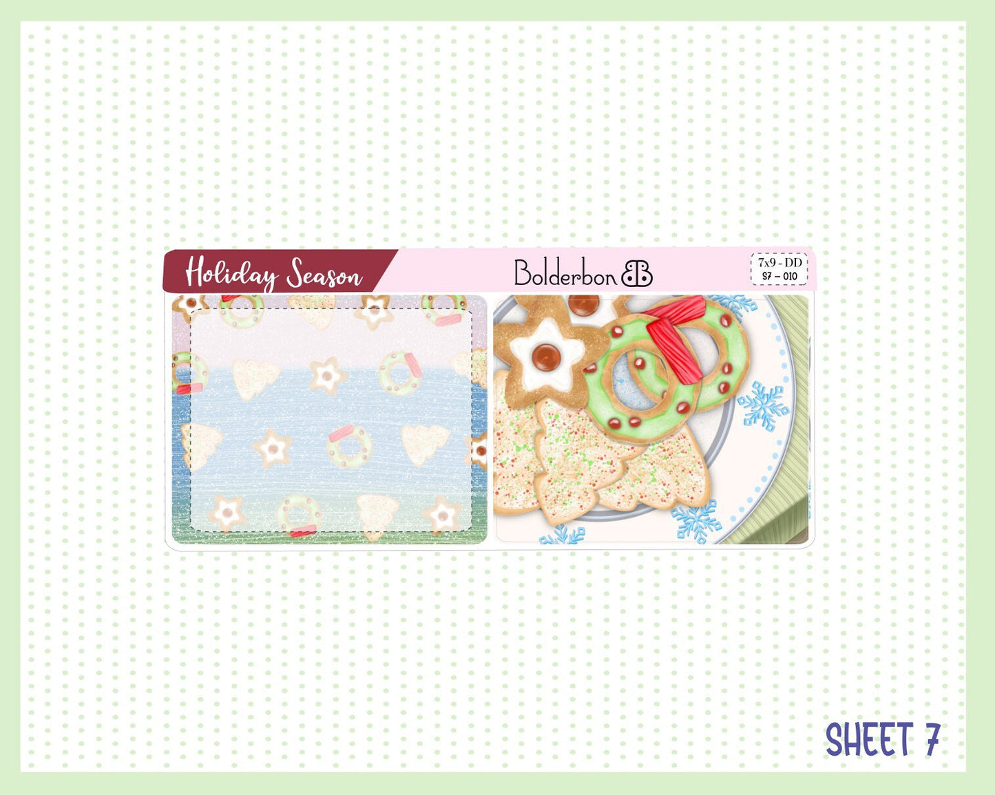 HOLIDAY SEASON "7x9 Daily Duo" || Weekly Planner Sticker Kit for Erin Condren