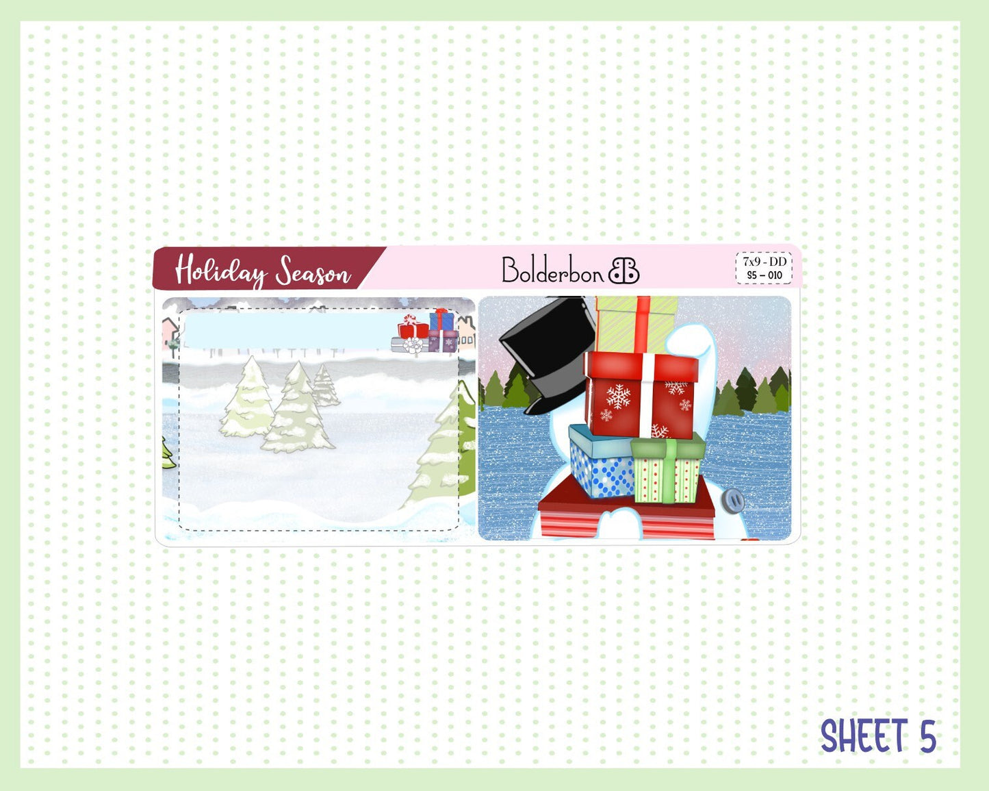 HOLIDAY SEASON "7x9 Daily Duo" || Weekly Planner Sticker Kit for Erin Condren