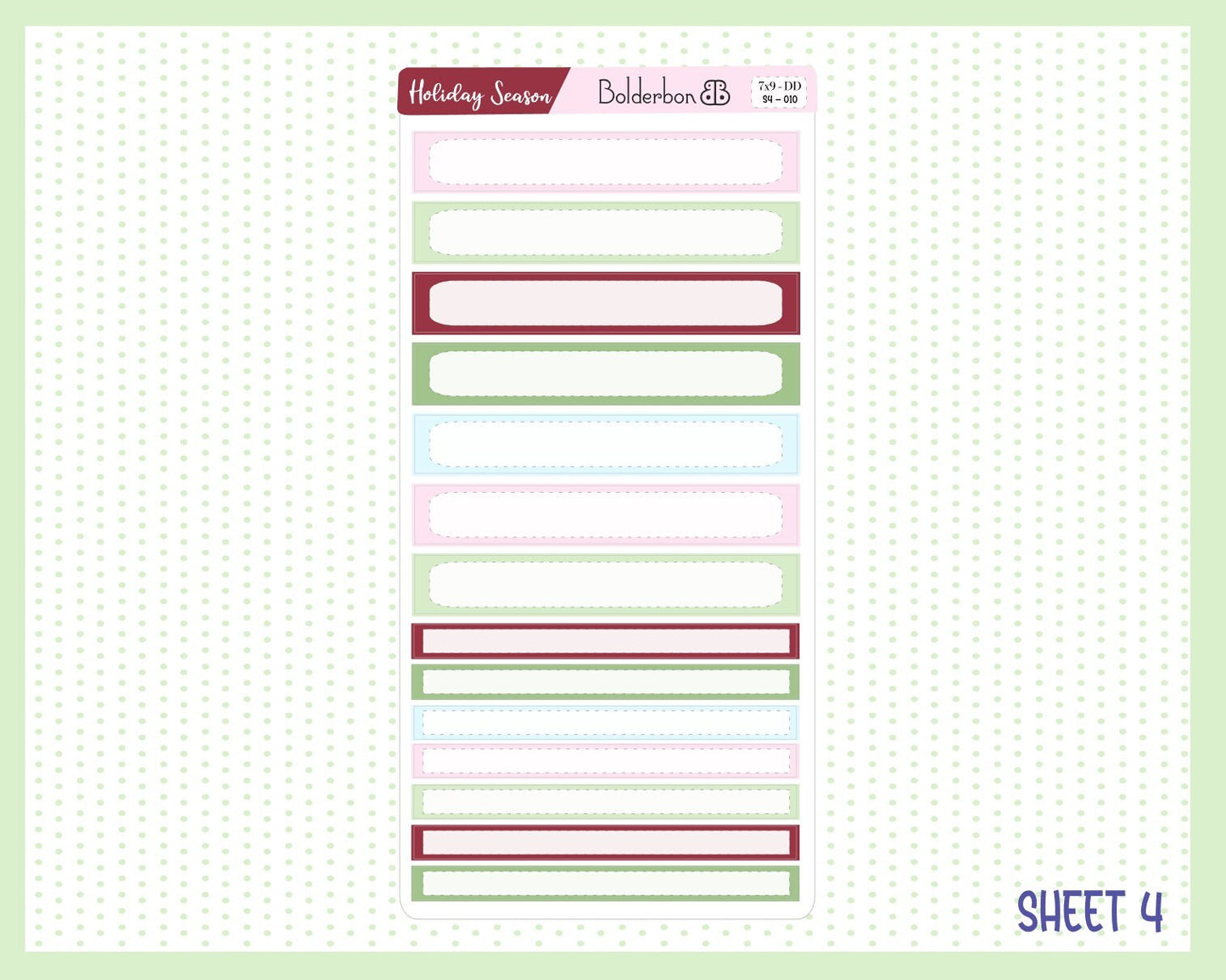 HOLIDAY SEASON "7x9 Daily Duo" || Weekly Planner Sticker Kit for Erin Condren