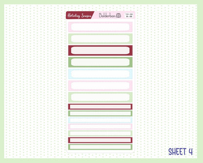 HOLIDAY SEASON "7x9 Daily Duo" || Weekly Planner Sticker Kit for Erin Condren