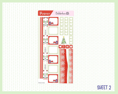 CHRISTMAS PRESENCE || Hobonichi Weeks Planner Sticker Kit