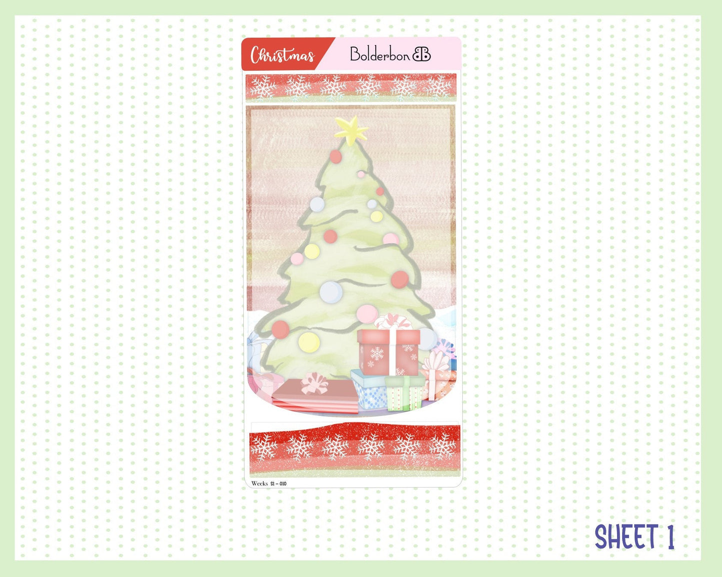 CHRISTMAS PRESENCE || Hobonichi Weeks Planner Sticker Kit