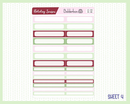 HOLIDAY SEASON || A5 Daily Duo Planner Sticker Kit