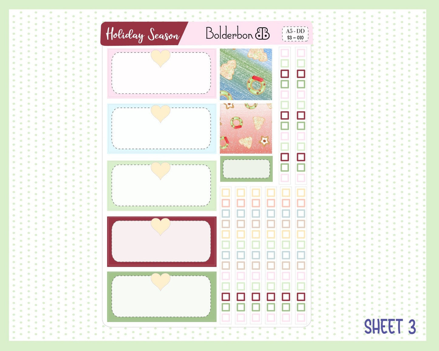 HOLIDAY SEASON || A5 Daily Duo Planner Sticker Kit