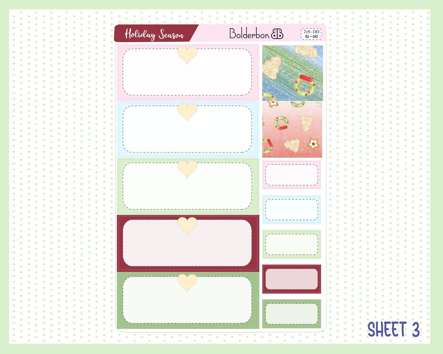 HOLIDAY SEASON "7x9 Daily Duo" || Weekly Planner Sticker Kit for Erin Condren