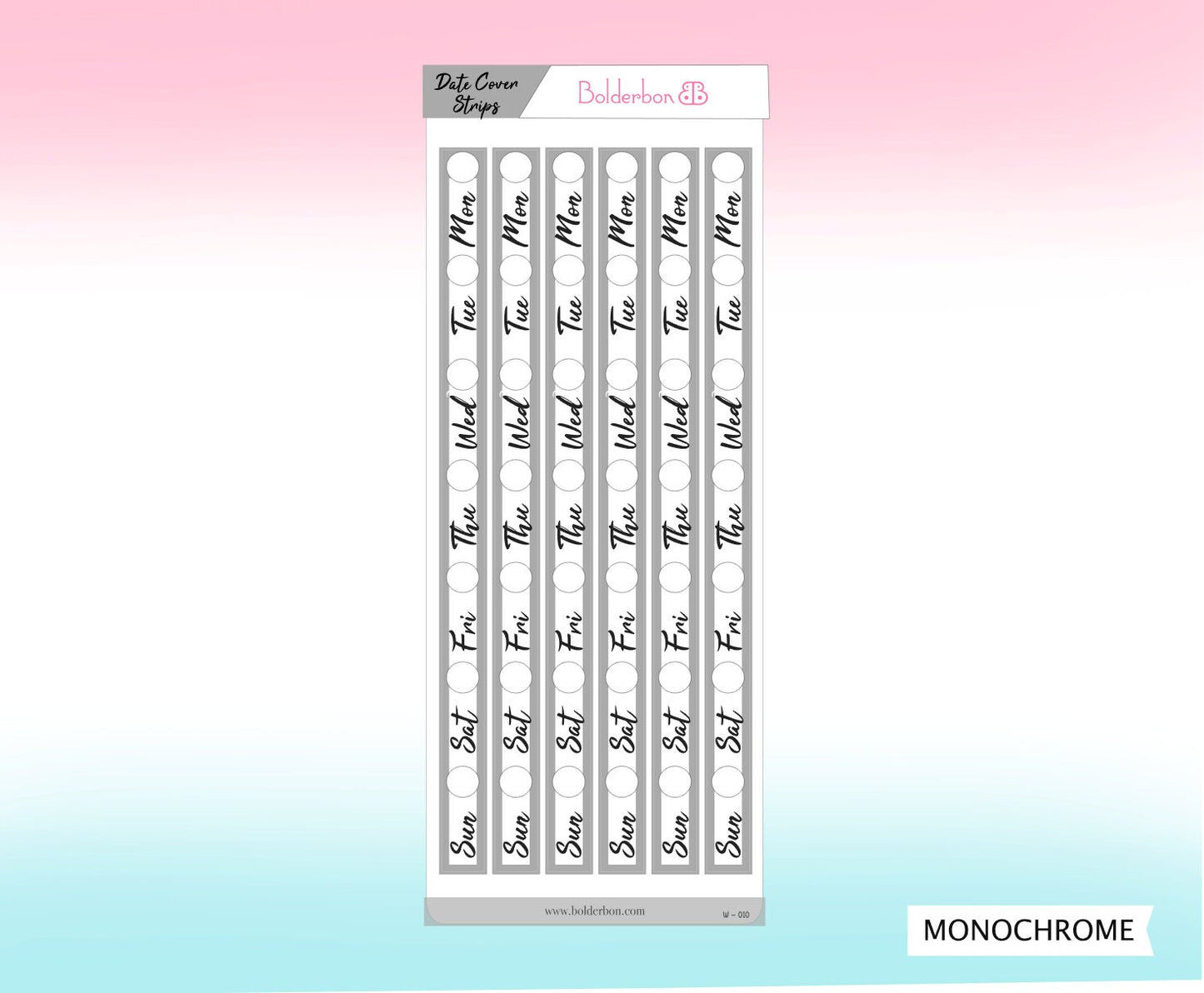 DATE COVER STRIPS || Hobonichi Weeks Planner Stickers