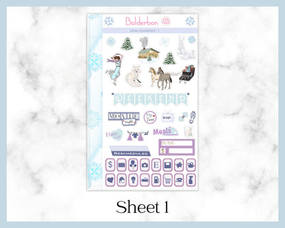 WINTER WONDERLAND || 7x9 Vertical Planner Sticker Kit