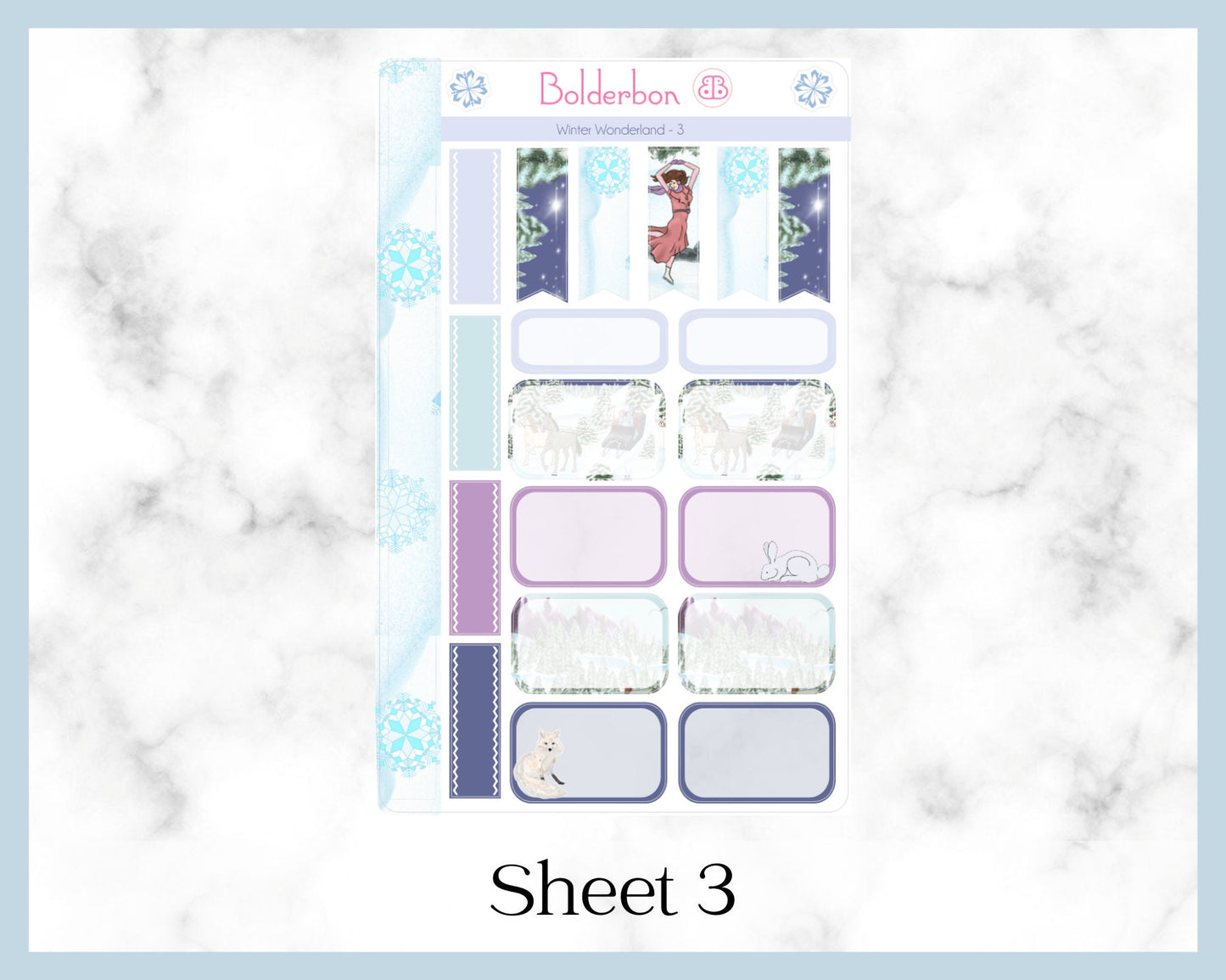 WINTER WONDERLAND || 7x9 Vertical Planner Sticker Kit