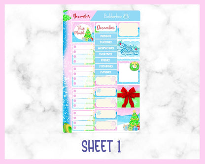 DECEMBER Hobonichi Cousin Monthly || Planner Sticker Kit, Day Free, Christmas, Holiday