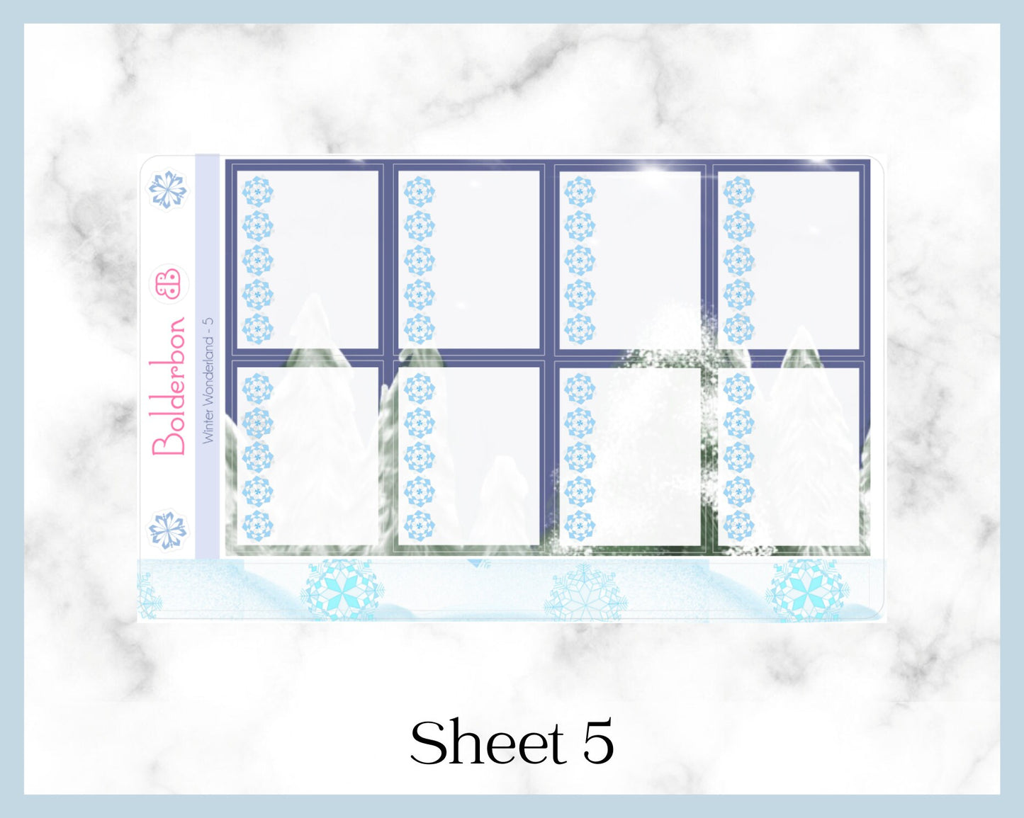 WINTER WONDERLAND || 7x9 Vertical Planner Sticker Kit