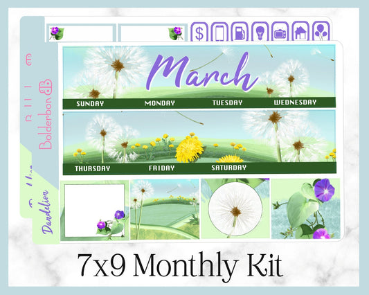 MARCH 7x9 Monthly Sticker Kit