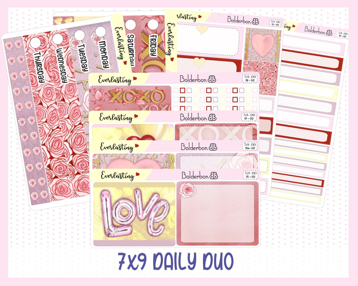 EVERLASTING "7x9 Daily Duo" || Weekly Planner Sticker Kit for Erin Condren